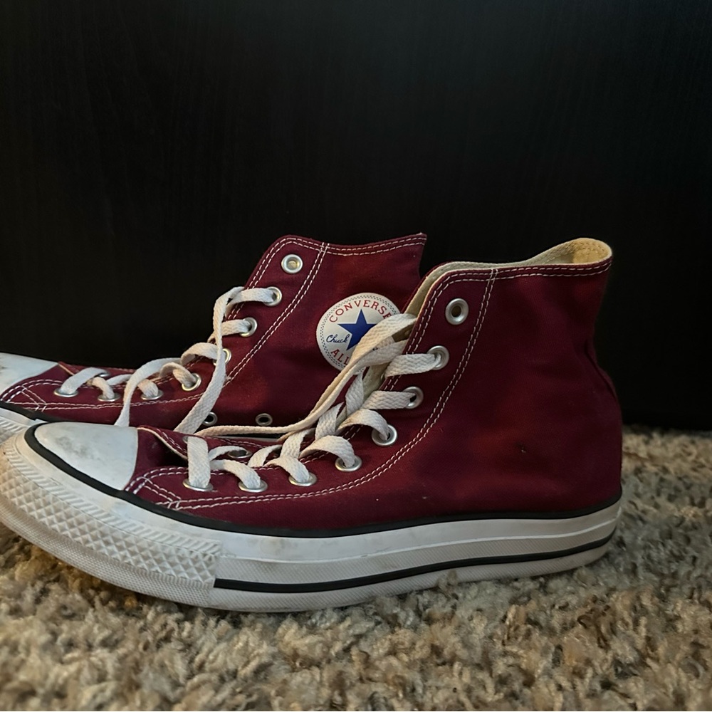 Converse Burgundy High-Top Sneakers